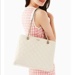 Kate spade quilted shoulder bag tote